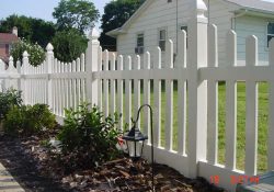 classic white vinyl fence