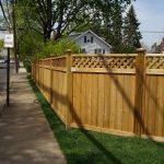 suburban wood fence