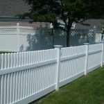 white picket border fence