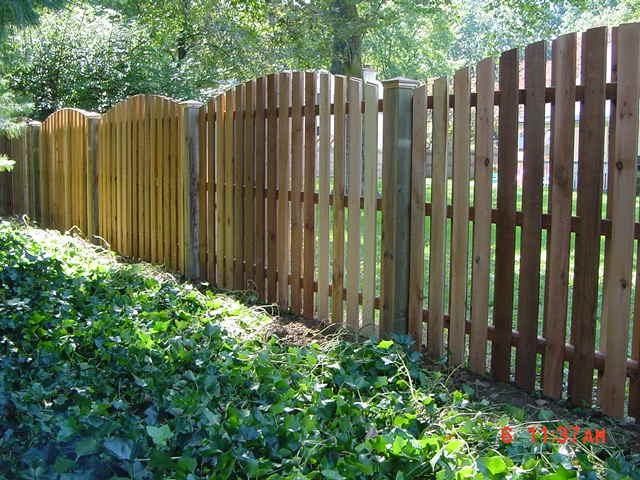 wooden semi-privacy fence