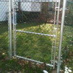 classic chain link fence around yard