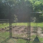 tall deer fence around garden