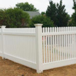 straight white viking fence