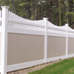 scallop topped vinyl privacy fence