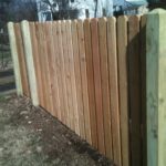 wood fence with posts