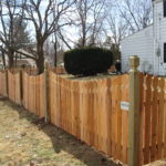 scalloped wooden fence