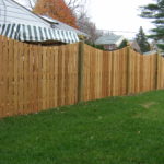 spaced picket privacy wooden fence