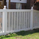 bright white vinyl fence