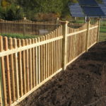 freshly installed wooden fence