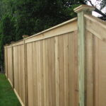 wooden privacy fence closeup