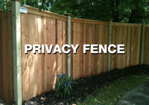 wood privacy fence